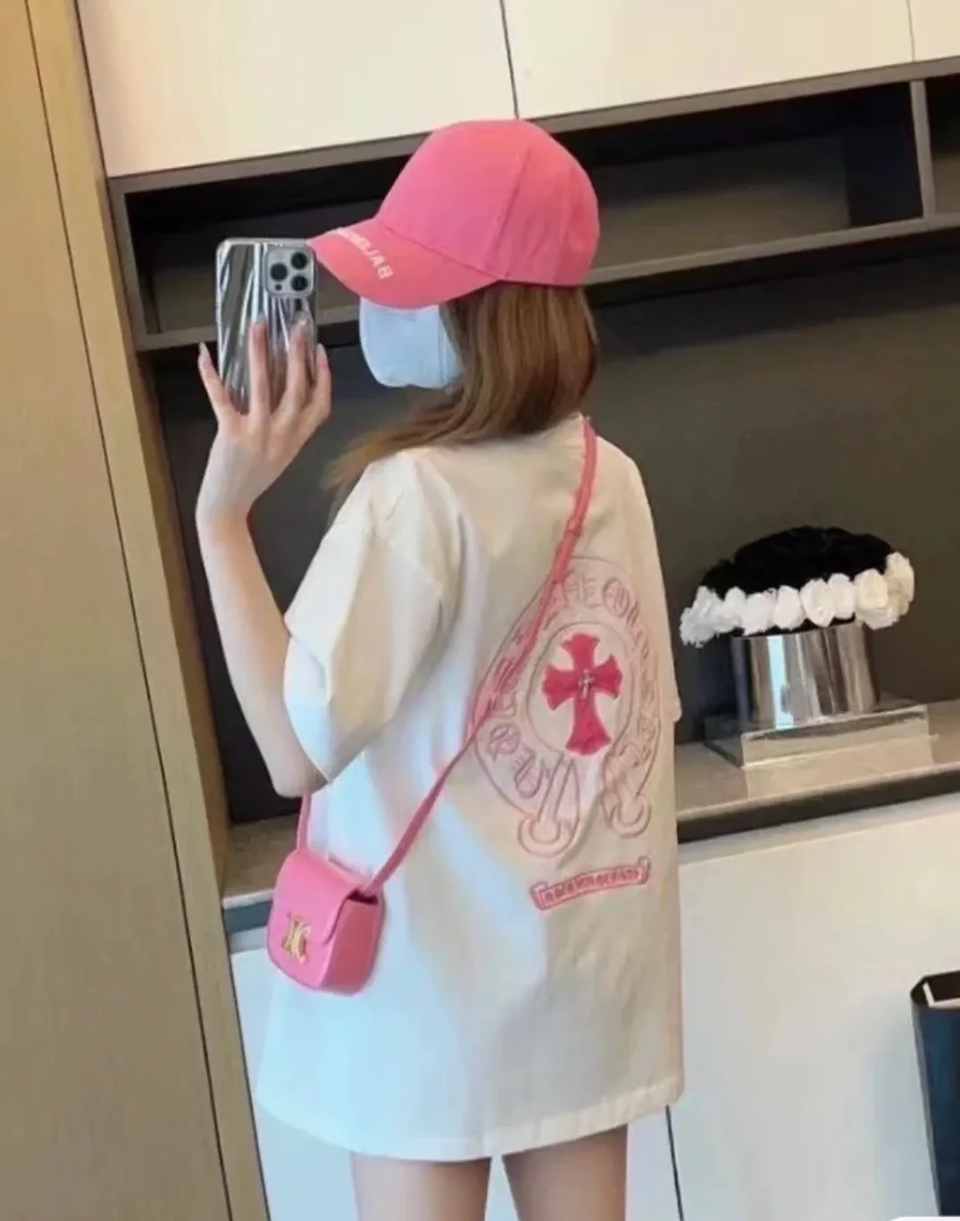CHROME HEARTS/ Pink T #